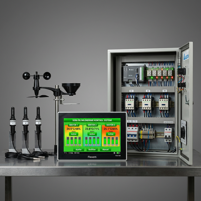 3 Sektörlü Sera İklimlendirme Sistemi