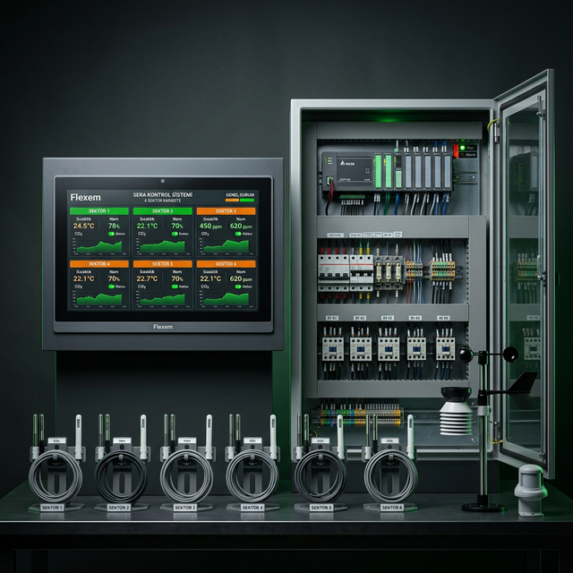 6 Sektörlü Sera İklimlendirme Sistemi